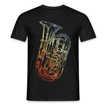Tuba - Men's T-Shirt - black - Front - AI Model Male 178 light (178cm)