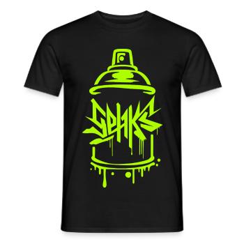 Bouteille verte Sehks - T-shirt homme - noir - Devant - AI Model Male 178 light (178cm)
