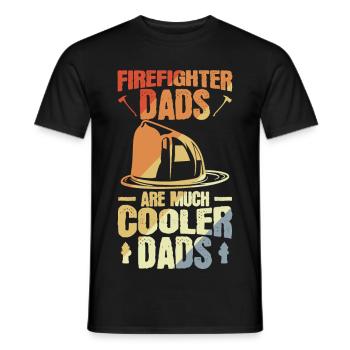 Feuerwehrväter sind die cooleren Väter - Männer T-Shirt - Schwarz - Vorne - AI Model Male 178 light (178cm)
