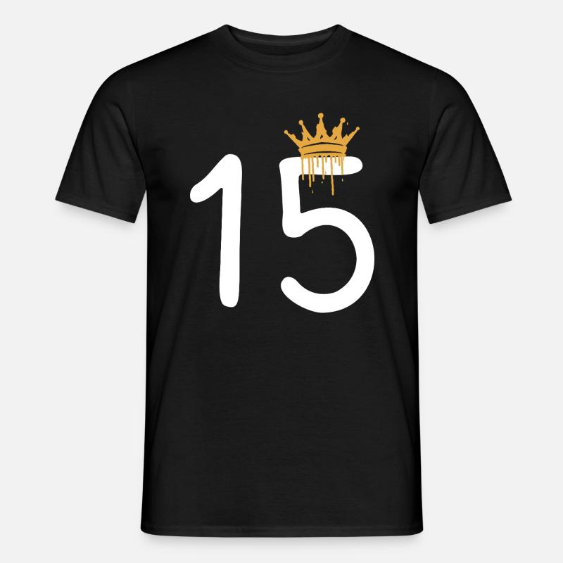 15 - Männer T-Shirt - Schwarz