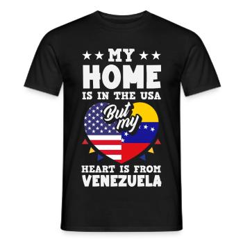 Venezuela Flag Pride & Home Venezuela - Men's T-Shirt - black - Front - AI Model Male 178 light (178cm)