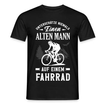 Alter Mann Rennrad Radsport Opa Lustiger Spruch - Männer T-Shirt - Schwarz - Vorne - AI Model Male 178 light (178cm)