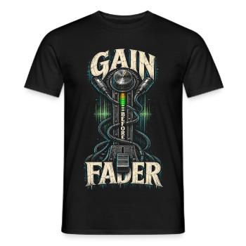 Tontechniker Audiotechnik Gain Before Fader - Männer T-Shirt - Schwarz - Vorne - AI Model Male 178 light (178cm)