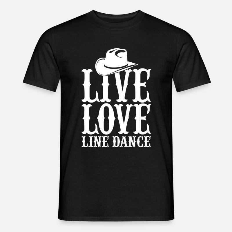 Line Dance - Männer T-Shirt - Schwarz
