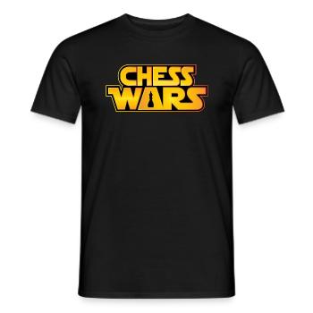 Chess Wars - Läufer Bishop - Schach Spiel Figur - Männer T-Shirt - Schwarz - Vorne - AI Model Male 178 light (178cm)