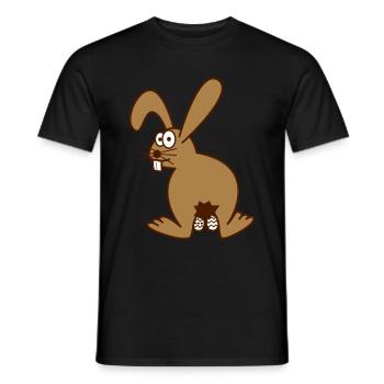 Osterhase mit ostereiern - Männer T-Shirt - Schwarz - Vorne - AI Model Male 178 light (178cm)