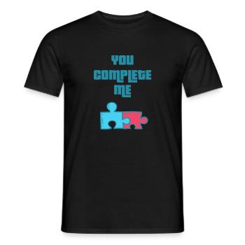 Love Puzzle Liebe Puzzle - Männer T-Shirt - Schwarz - Vorne - AI Model Male 178 light (178cm)
