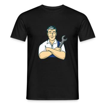 Mécanicien mécanicien - T-shirt homme - noir - Devant - AI Model Male 178 light (178cm)