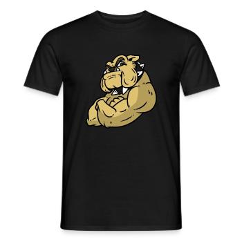 Bouledogue en colère - T-shirt homme - noir - Devant - AI Model Male 178 light (178cm)