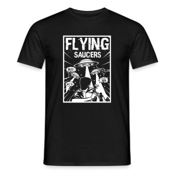 flying saucers . Fliegende Ufos - Männer T-Shirt - Schwarz - Vorne - AI Model Male 178 light (178cm)