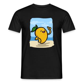 Mango on summer mango on summer - Men's T-Shirt - black - Front - AI Model Male 178 light (178cm)