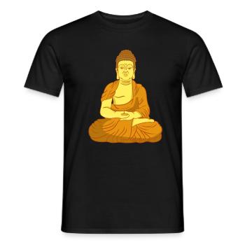 Buddha Sitting meditation - Männer T-Shirt - Schwarz - Vorne - AI Model Male 178 light (178cm)