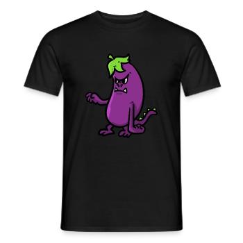 Auberginen-Monster Eggplant Monster - Männer T-Shirt - Schwarz - Vorne - AI Model Male 178 light (178cm)