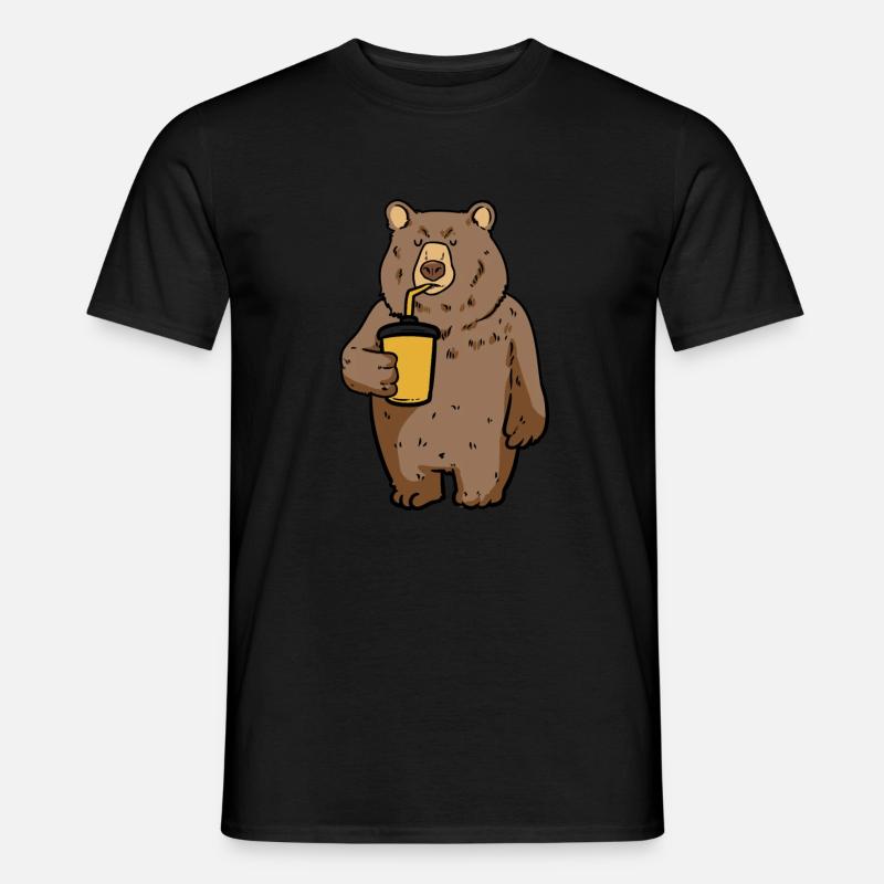 Thirsty Bär - Männer T-Shirt - Schwarz