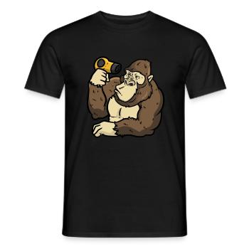Stylist gorilla - Men's T-Shirt - black - Front - AI Model Male 178 light (178cm)