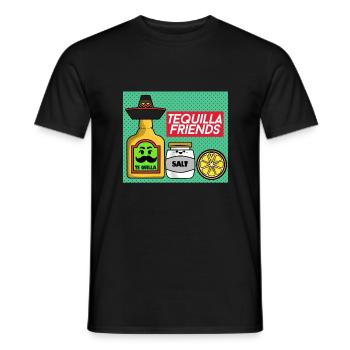 Tequila's friends amis de la tequila - T-shirt homme - noir - Devant - AI Model Male 178 light (178cm)