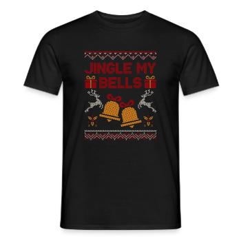 Jingle My Bells Jingle My Bells - Männer T-Shirt - Schwarz - Vorne - AI Model Male 178 light (178cm)