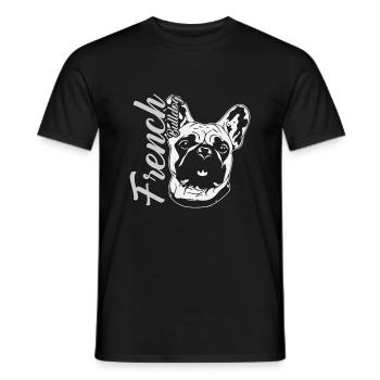Französische Bulldoge - Männer T-Shirt - Schwarz - Vorne - AI Model Male 178 light (178cm)