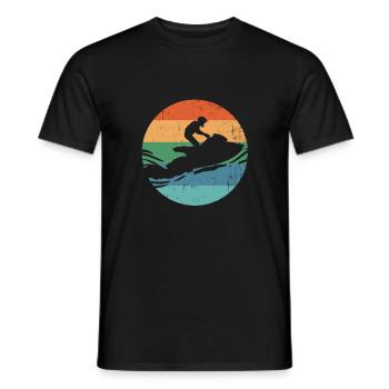 Jet ski vintage vacation - Men's T-Shirt - black - Front - AI Model Male 178 light (178cm)