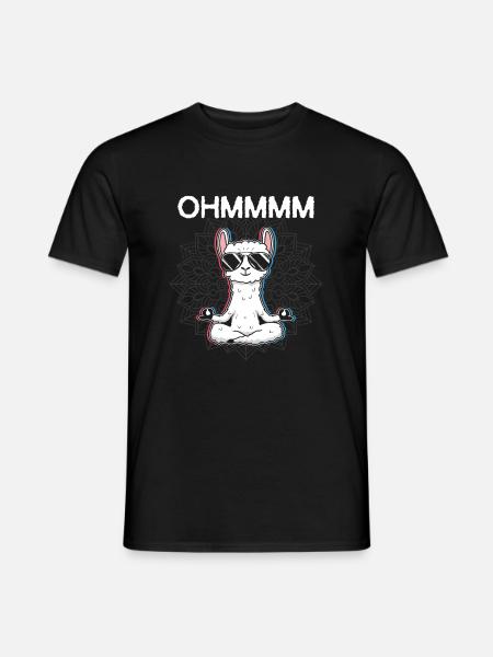 OHMMM Meditation Lama yoga - Men's T-Shirt - black