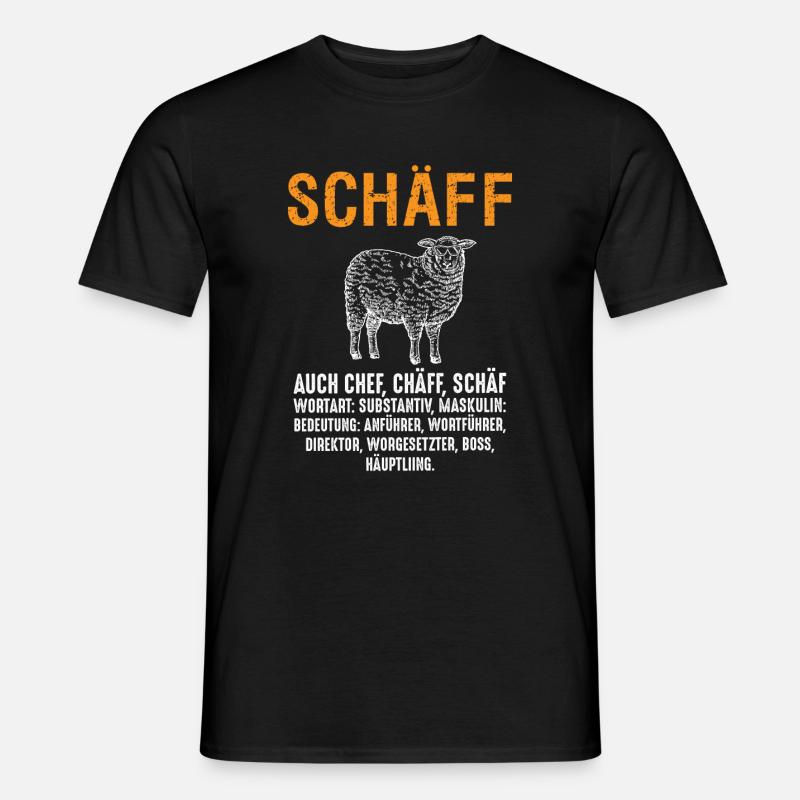 Schäff Chef Schaaf witzig sarkasmus - Männer T-Shirt - Schwarz