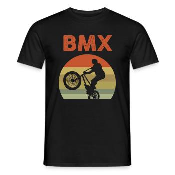 BMX Freestyle Sport Enfant et Homme - T-shirt homme - noir - Devant - AI Model Male 178 light (178cm)