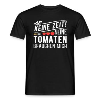 Keine Zeit Meine Tomaten Brauchen Mich - Männer T-Shirt - Schwarz - Vorne - AI Model Male 178 light (178cm)