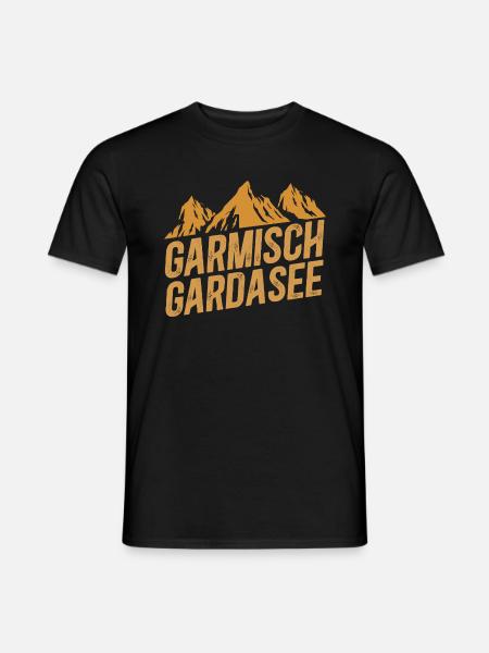 Alpenüberquerung Garmisch Gardasee - Männer T-Shirt - Schwarz