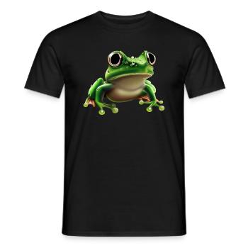 Rain Frog Water Drop Frog - Men's T-Shirt - black - Front - AI Model Male 178 light (178cm)