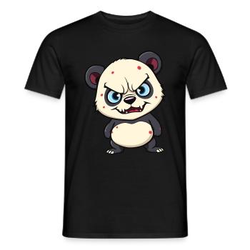 Panda zombie en colère - T-shirt homme - noir - Devant - AI Model Male 178 light (178cm)