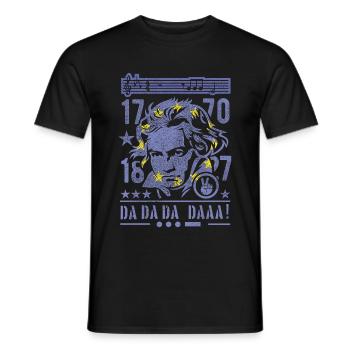 Beethoven, Europe - Men's T-Shirt - black - Front - AI Model Male 178 light (178cm)