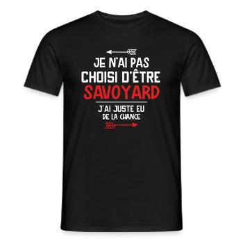 Savoyard - Savoie - Région - Chance - Cadeau - T-shirt homme - noir - Devant - AI Model Male 178 light (178cm)