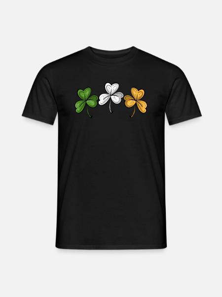 SHAMROCK IRISH FLAG - Men's T-Shirt - black