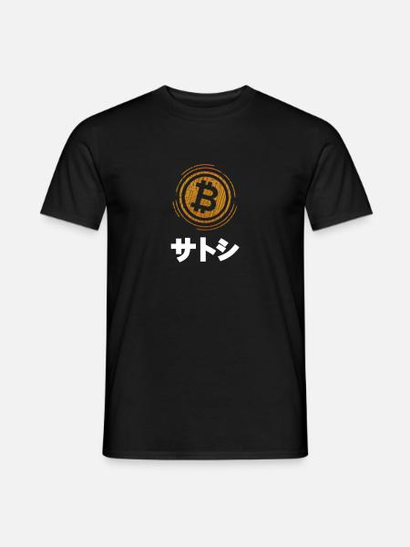 サトシ Bitcoin Crypto Währung - Männer T-Shirt - Schwarz