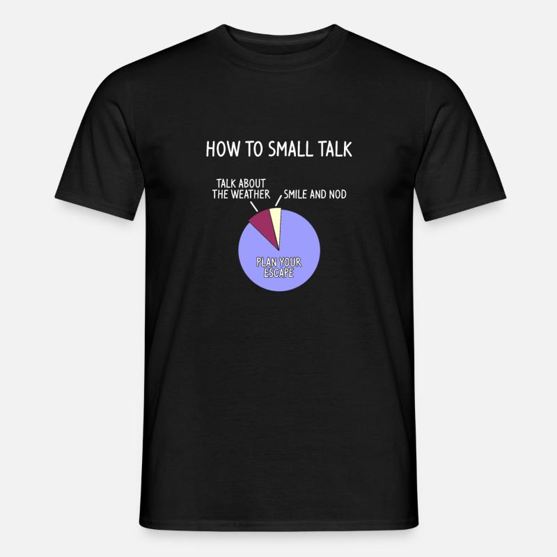 how to small talk - Männer T-Shirt - Schwarz