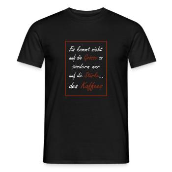 es kommt nicht auf die Größe an sondern stärke - Männer T-Shirt - Schwarz - Vorne - AI Model Male 178 light (178cm)