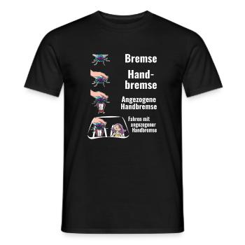 Bremse Humor Fliege Meme - Männer T-Shirt - Schwarz - Vorne - AI Model Male 178 light (178cm)