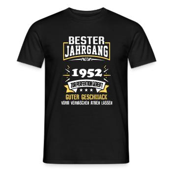 1952 Bester Jahrgang - Männer T-Shirt - Schwarz - Vorne - AI Model Male 178 light (178cm)