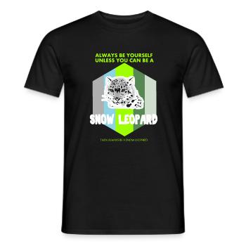 Sois un cadeau de neige léopard - T-shirt homme - noir - Devant - AI Model Male 178 light (178cm)