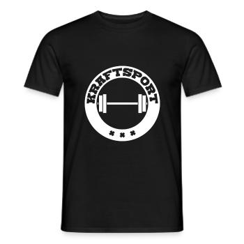Kraftsport - Männer T-Shirt - Schwarz - Vorne - AI Model Male 178 light (178cm)