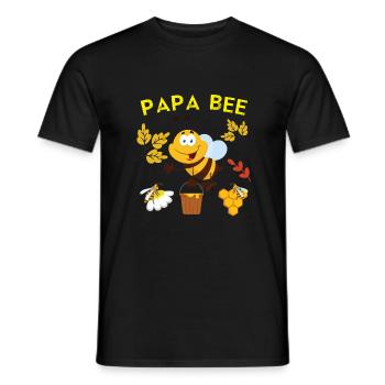 Bees Quote Papa Bee - Men's T-Shirt - black - Front - AI Model Male 178 light (178cm)