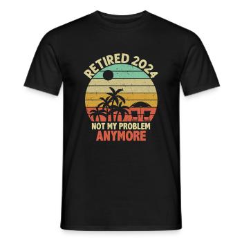 Retirement Quote Retirement year - Men's T-Shirt - black - Front - AI Model Male 178 light (178cm)