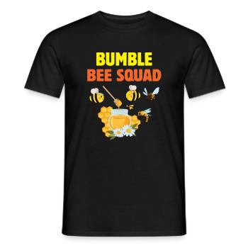 Bees Quote Bumble Bee Squad - Men's T-Shirt - black - Front - AI Model Male 178 light (178cm)