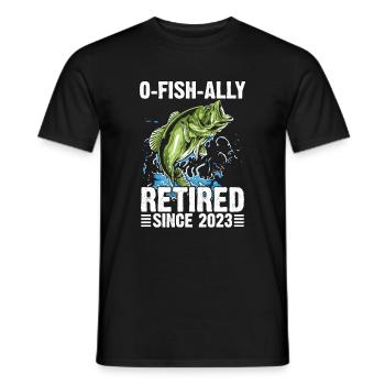 Retirement Quote OFishAlly Retirement Shirt - Men's T-Shirt - black - Front - AI Model Male 178 light (178cm)