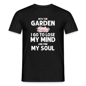 Citation de jardin dans le jardin je vais - T-shirt homme - noir - Devant - AI Model Male 178 light (178cm)