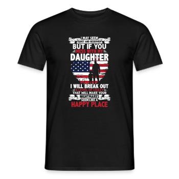 Fathers Day Quote I May Seem Quiet And Reserved - Men's T-Shirt - black - Front - AI Model Male 178 light (178cm)