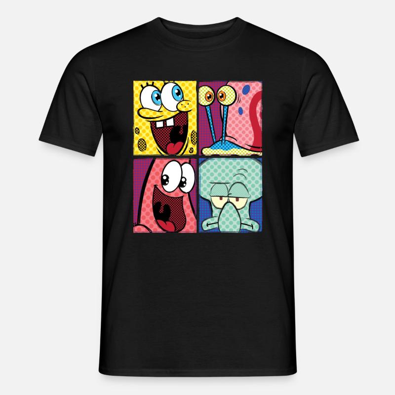 SpongeBob Schwammkopf Patrick Gary Thaddäus - Männer T-Shirt - Schwarz