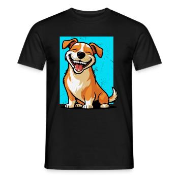 Chien qui rit - T-shirt homme - noir - Devant - AI Model Male 178 light (178cm)
