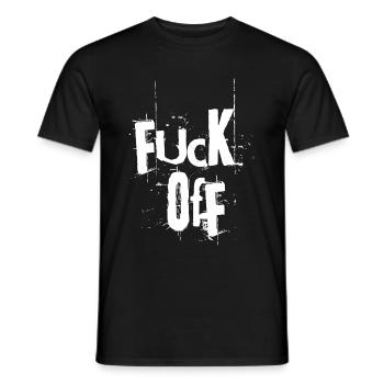 Fuck Off - Männer T-Shirt - Schwarz - Vorne - AI Model Male 178 light (178cm)
