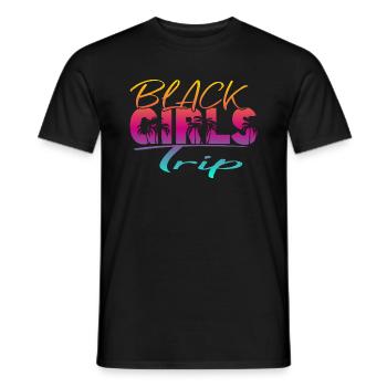 Voyage des filles noires - T-shirt homme - noir - Devant - AI Model Male 178 light (178cm)